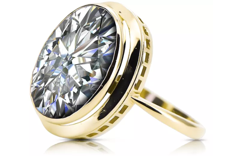 Κυβική Ζιρκονία Κίτρινος χρυσός 14 καρατίων  Vintage Jewlery vrc285y